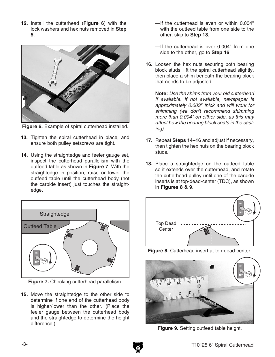 Grizzly T10125 User Manual | Page 3 / 8