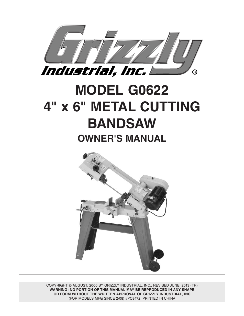 Grizzly G0622 User Manual | 48 pages