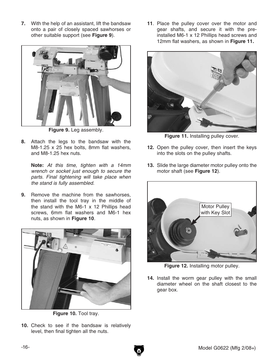 Grizzly G0622 User Manual | Page 18 / 48