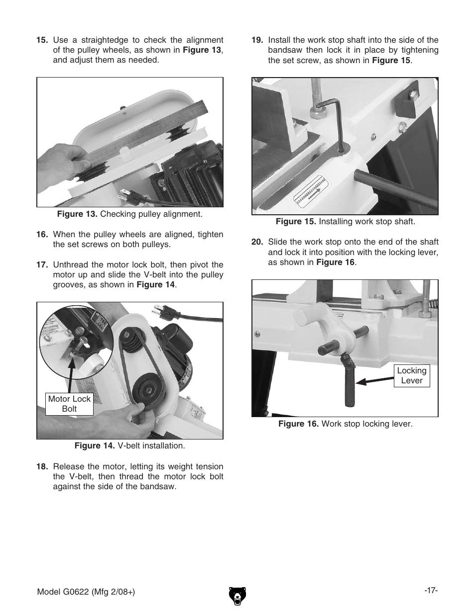 Grizzly G0622 User Manual | Page 19 / 48