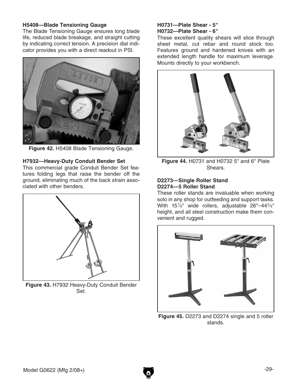 Grizzly G0622 User Manual | Page 31 / 48