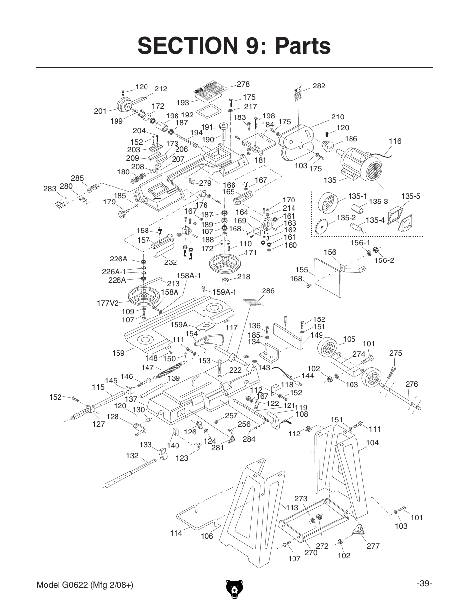 Grizzly G0622 User Manual | Page 41 / 48