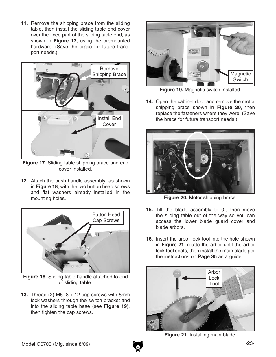 Grizzly G0700 User Manual | Page 25 / 88