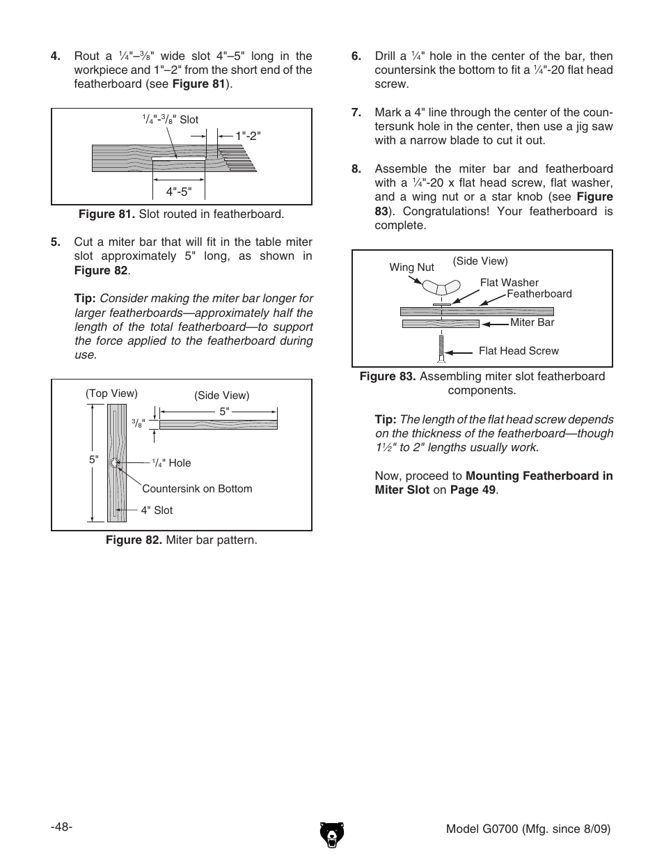 Grizzly G0700 User Manual | Page 50 / 88