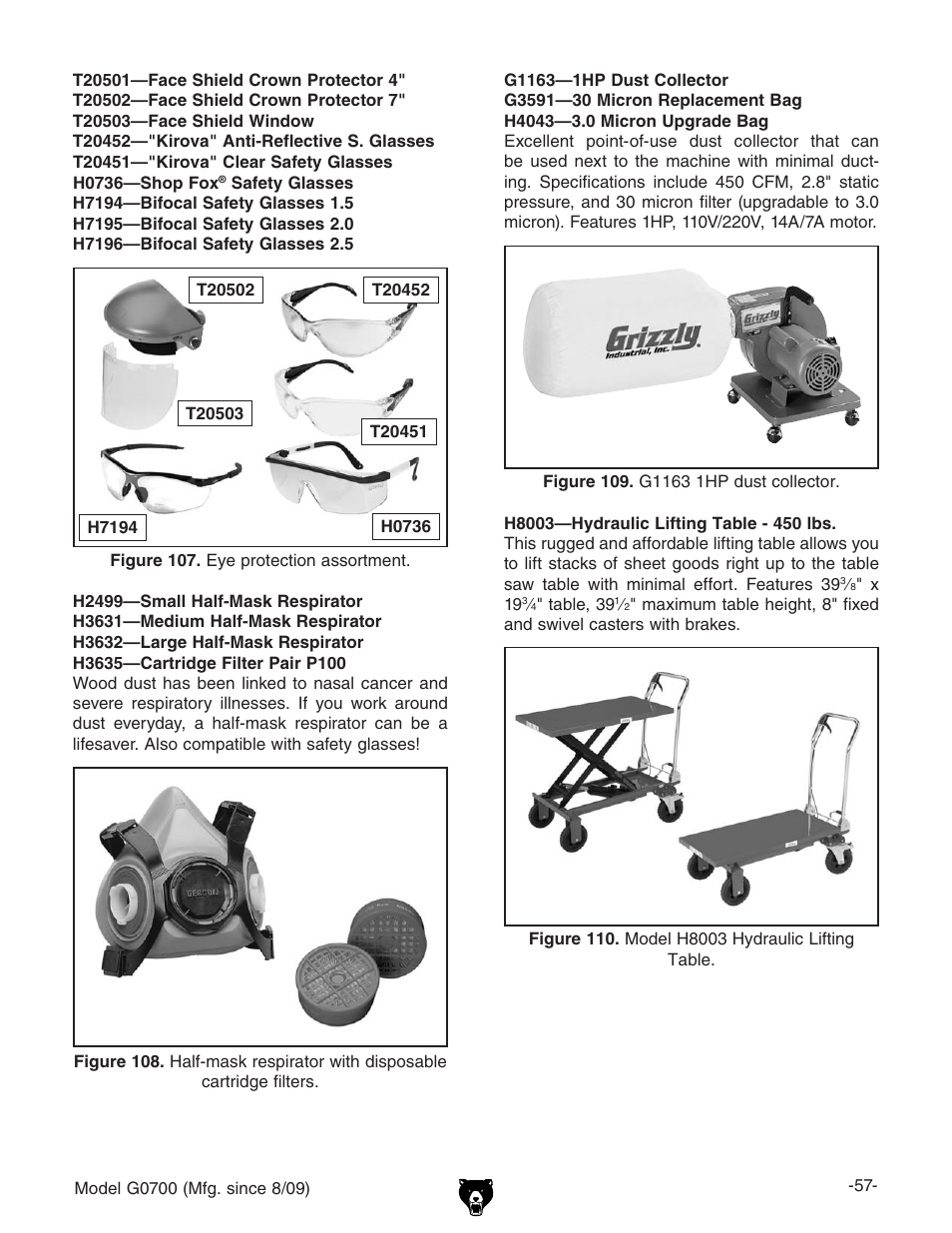 Grizzly G0700 User Manual | Page 59 / 88