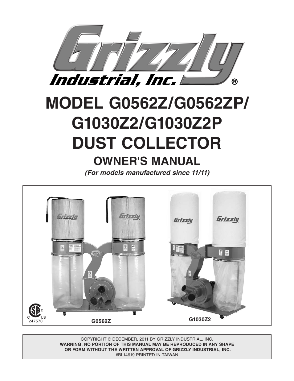 Grizzly G0562Z User Manual | 48 pages