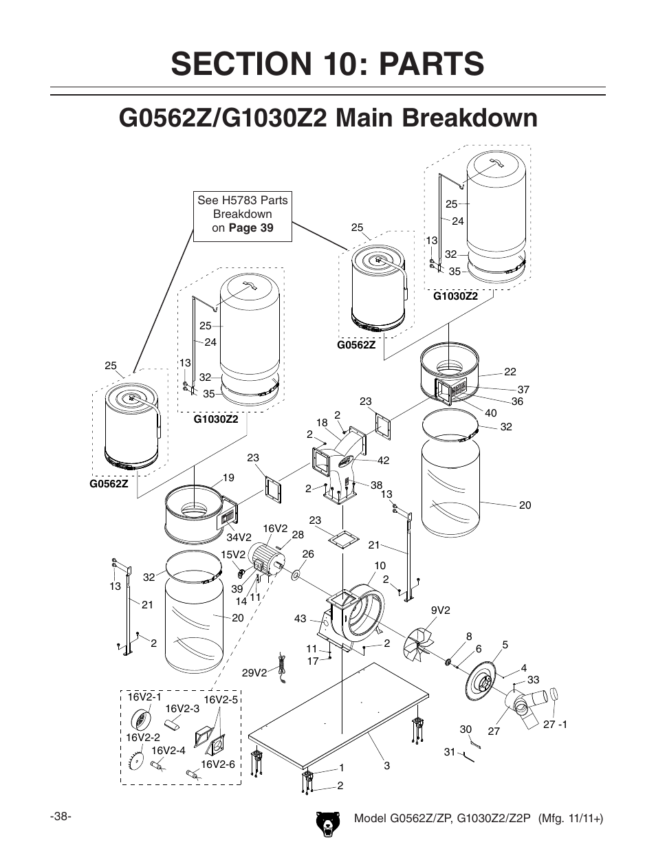 Grizzly G0562Z User Manual | Page 40 / 48