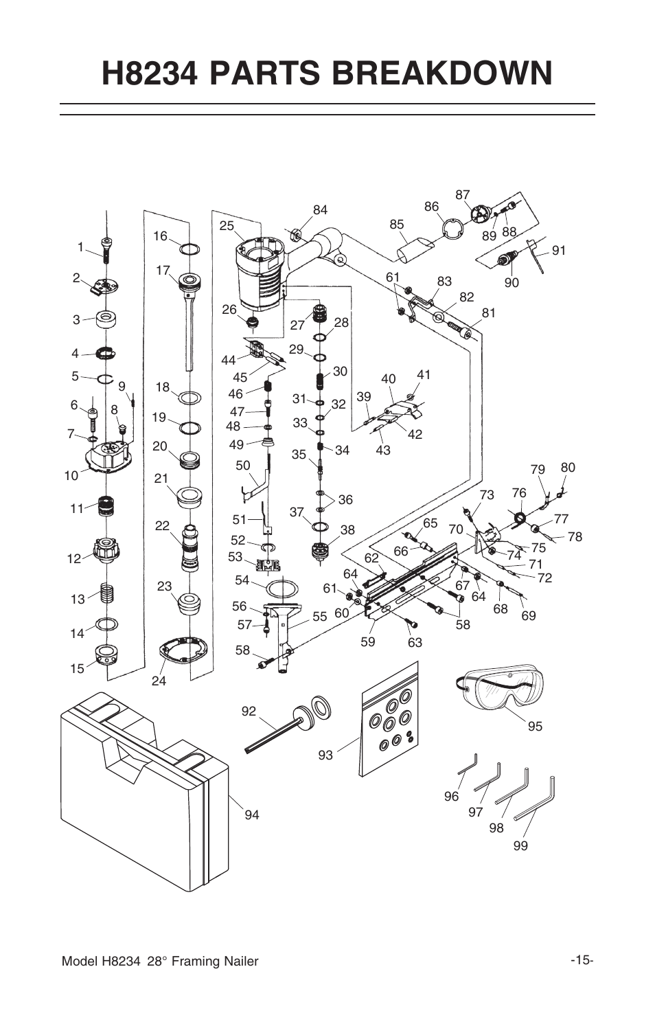 H8234 parts breakdown | Grizzly h8234 User Manual | Page 17 / 20