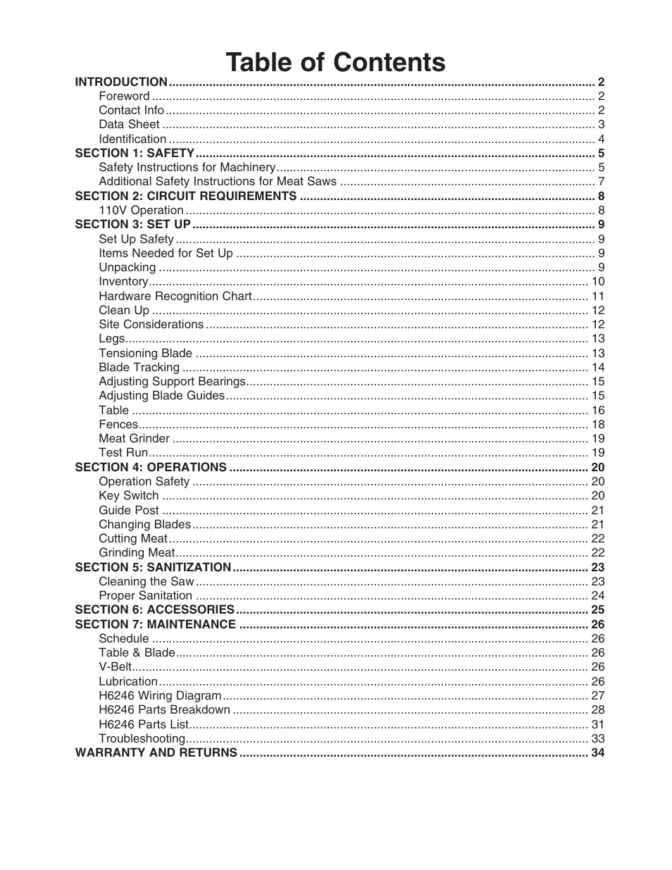 Grizzly H6246 User Manual | Page 3 / 40