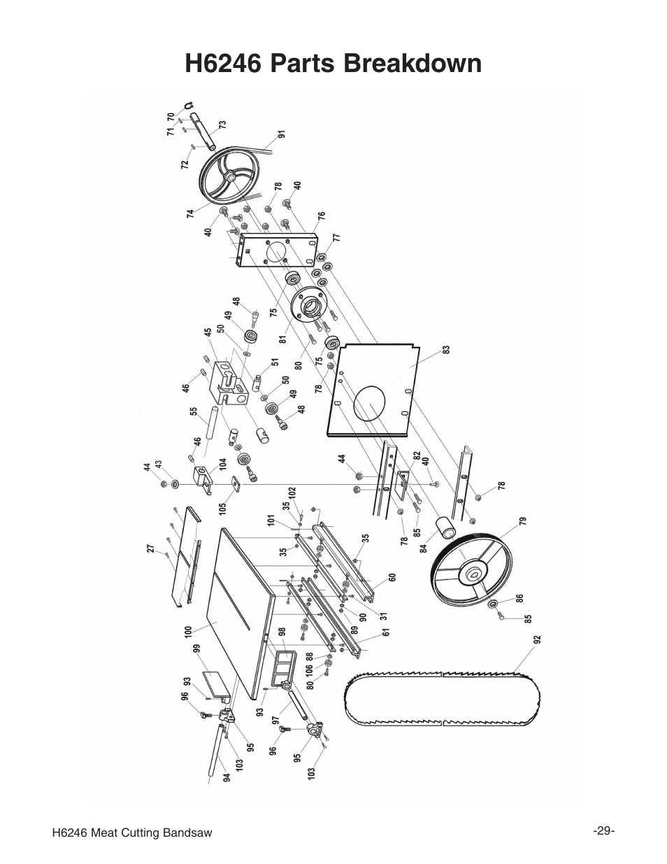 H6246 parts breakdown | Grizzly H6246 User Manual | Page 31 / 40