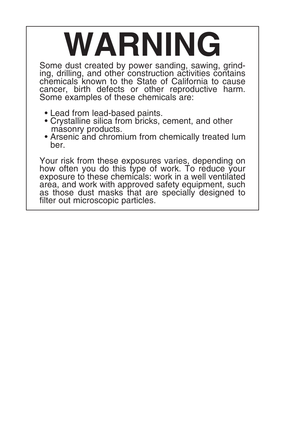 Warning | Grizzly Rotary Mini with Flex Shaft H6155 User Manual | Page 2 / 16