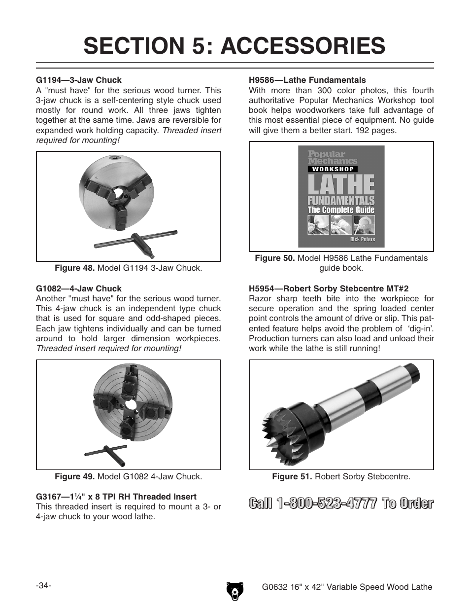 Grizzly G0632 User Manual | Page 36 / 56