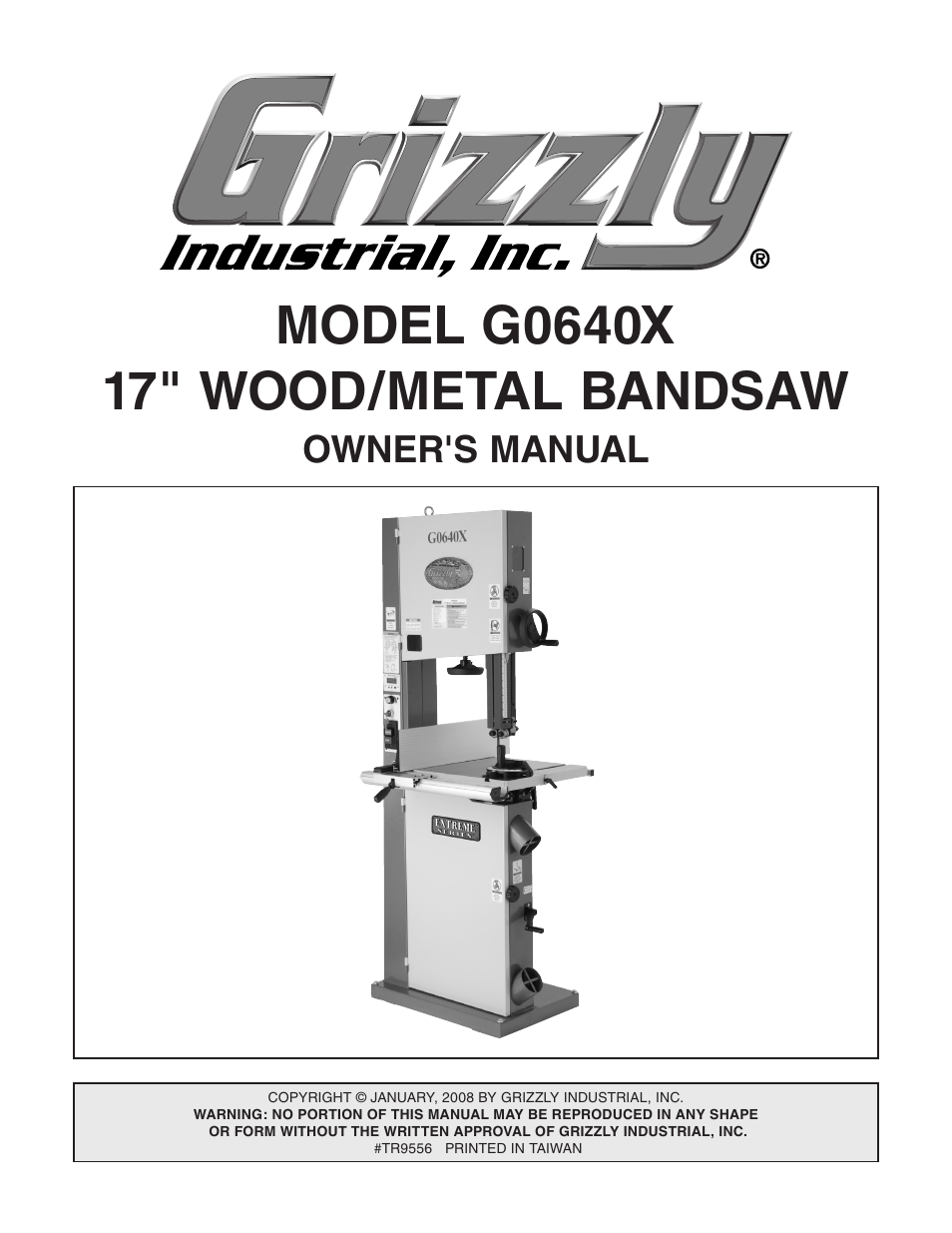 Grizzly G0640X User Manual | 64 pages