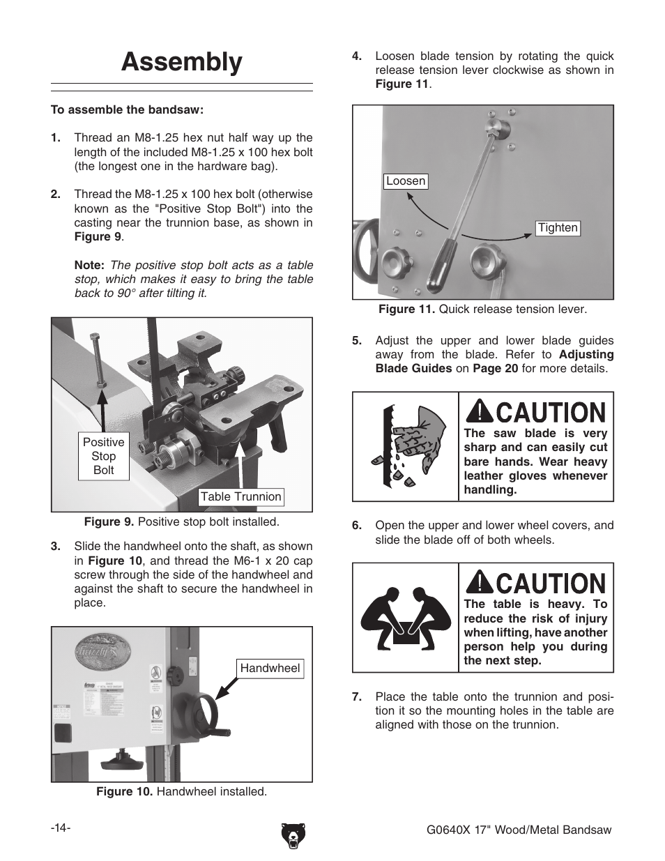 Assembly | Grizzly G0640X User Manual | Page 16 / 64
