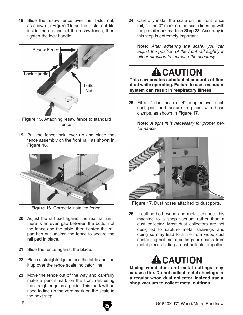 Grizzly G0640X User Manual | Page 18 / 64
