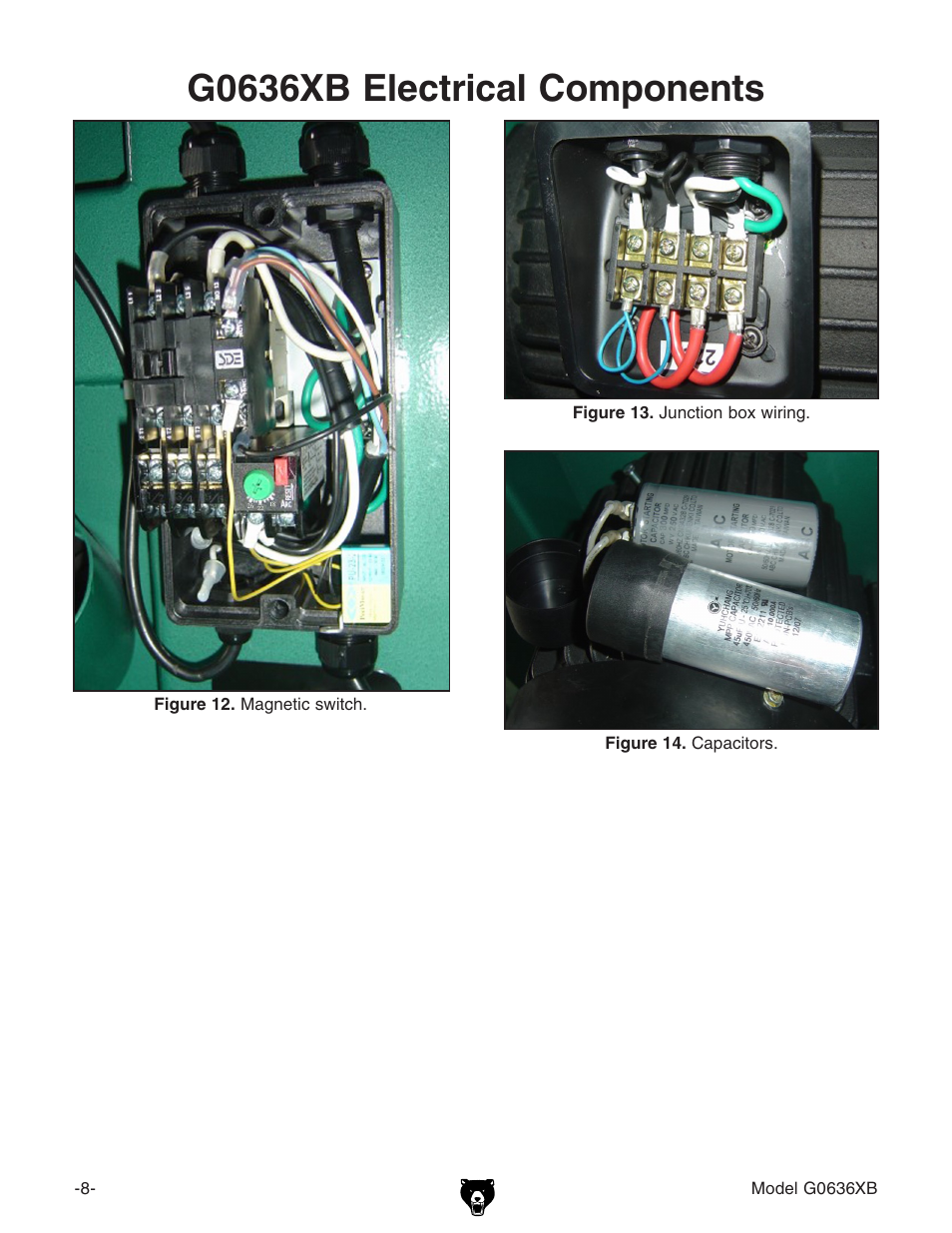 G0636xb electrical components | Grizzly G0636XB User Manual | Page 8 / 16