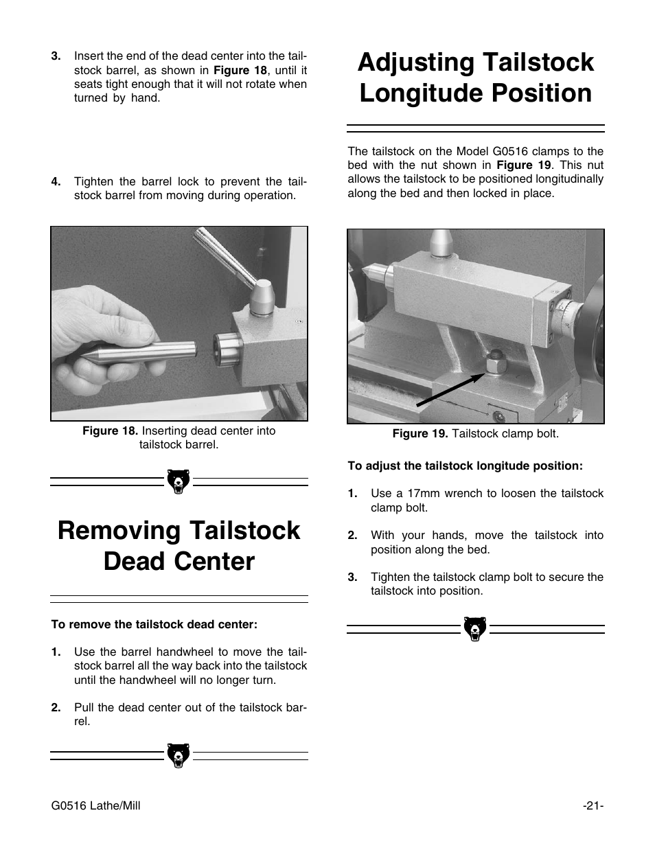 Grizzly G0516 User Manual | Page 23 / 72