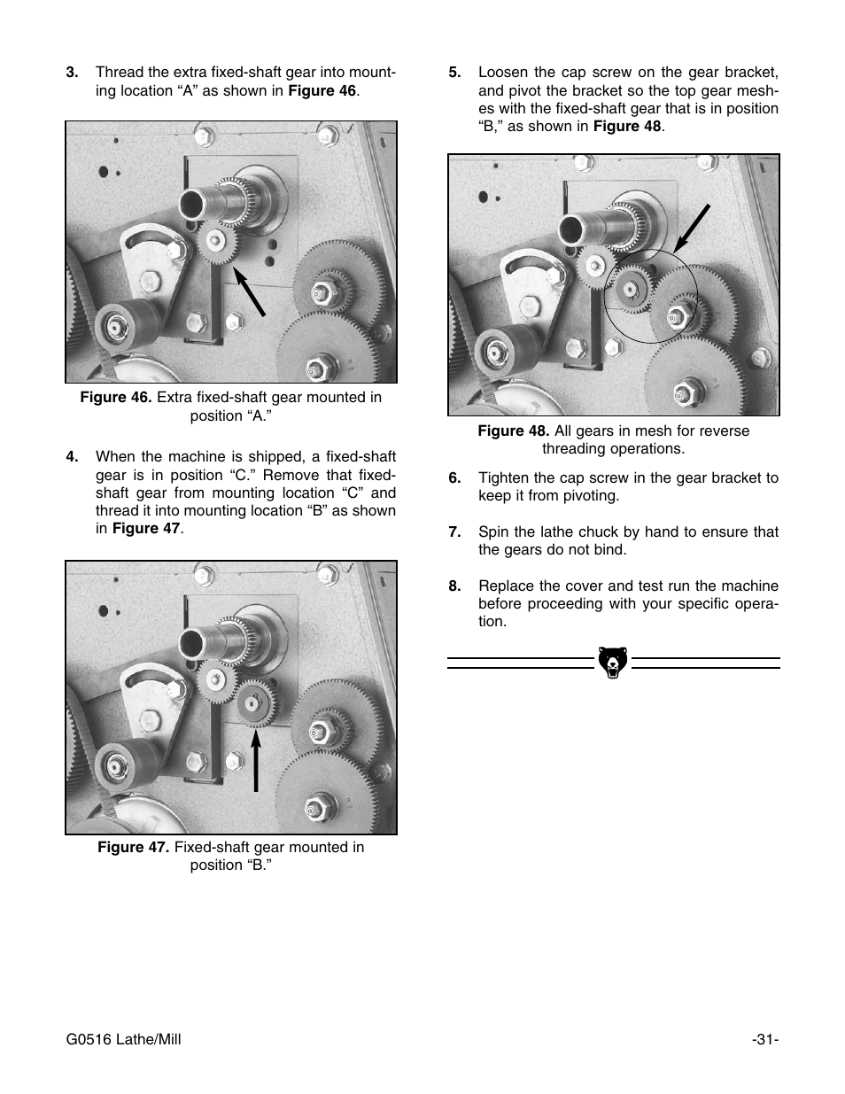 Grizzly G0516 User Manual | Page 33 / 72