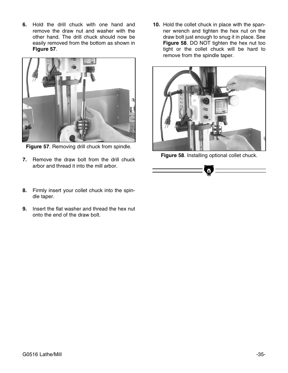 Grizzly G0516 User Manual | Page 37 / 72