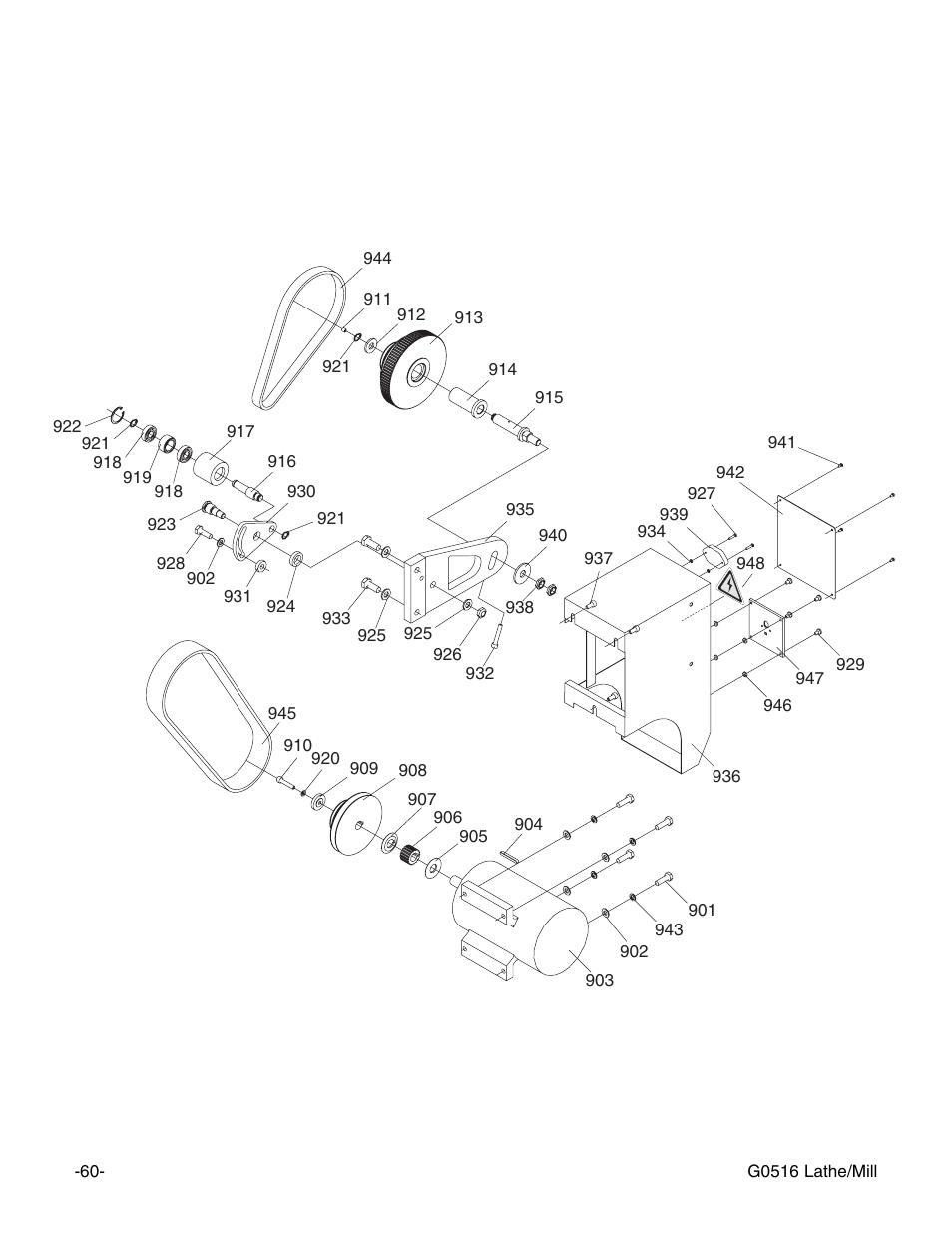 Grizzly G0516 User Manual | Page 62 / 72