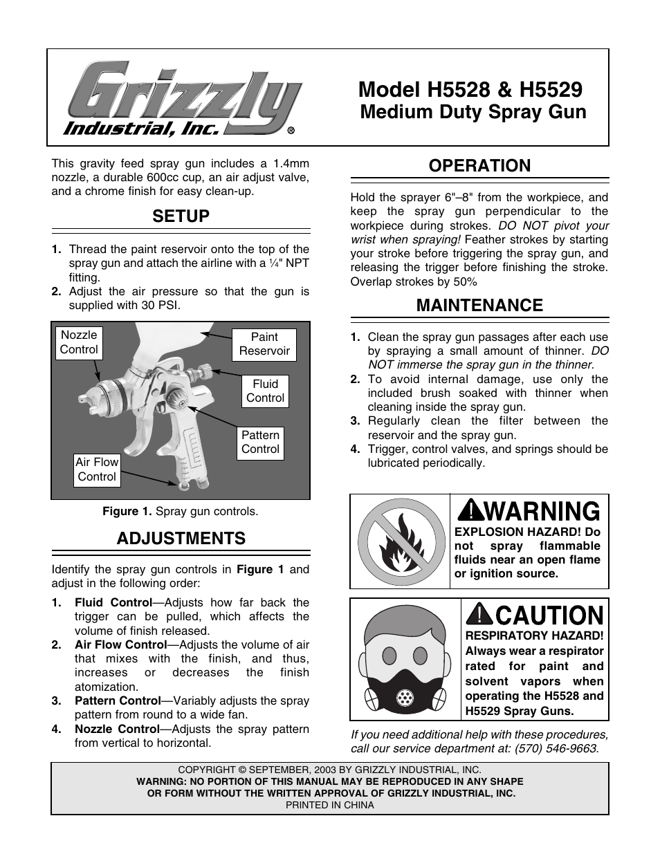 Grizzly H5529 User Manual | 2 pages