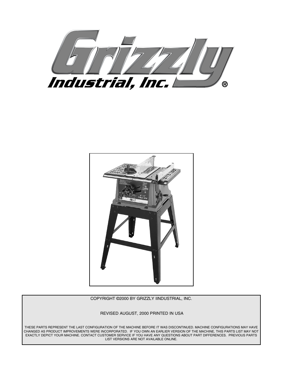 Grizzly G5045 User Manual | 6 pages