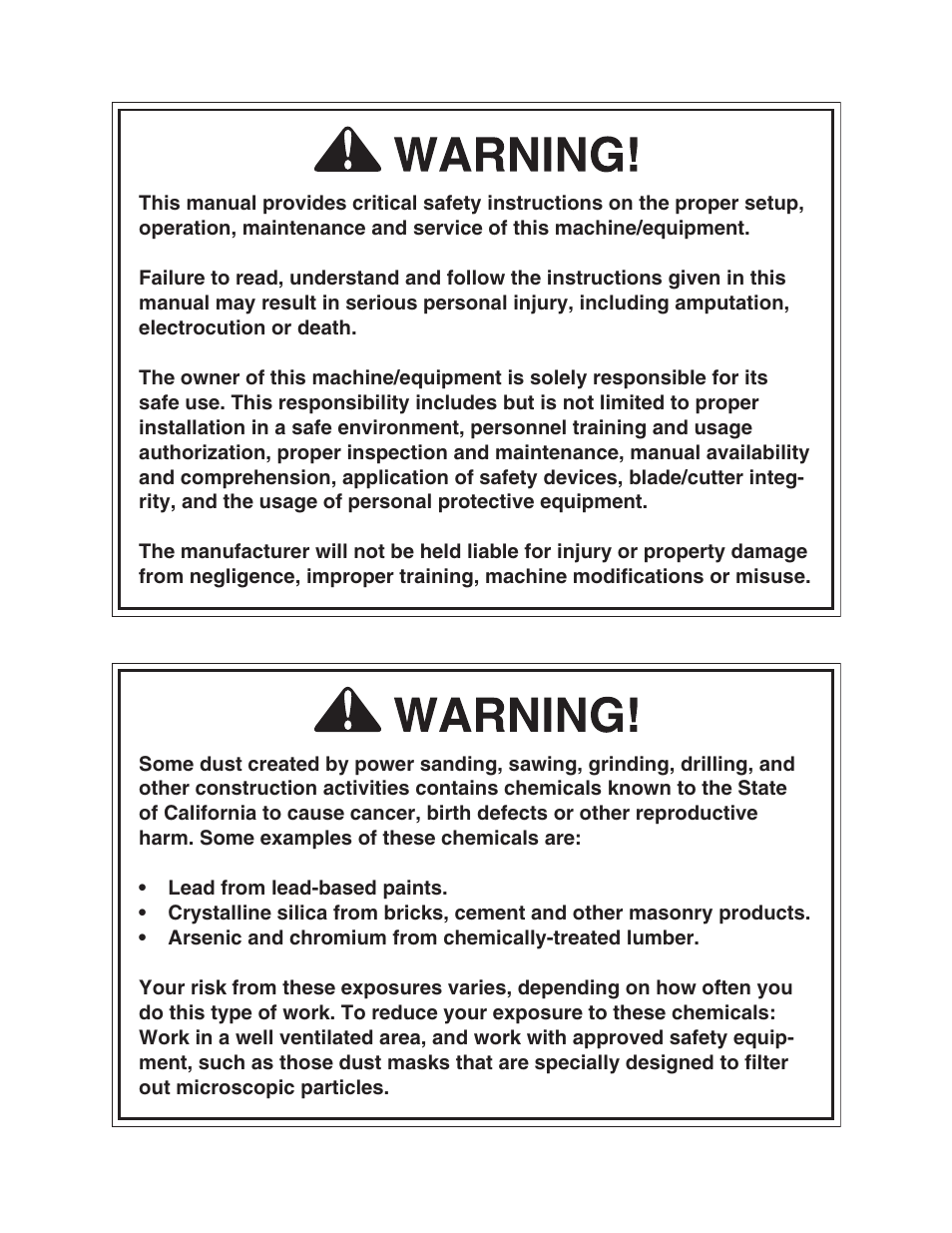 Grizzly G0513X User Manual | Page 2 / 76