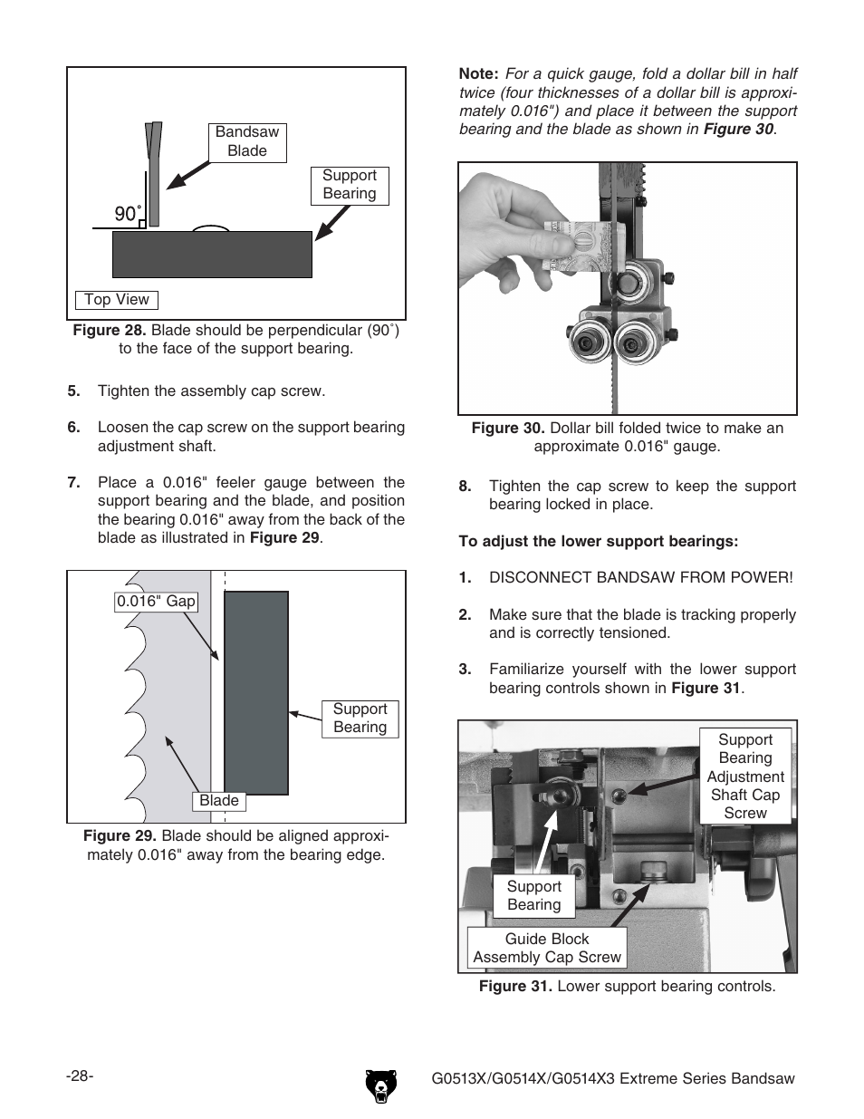 Grizzly G0513X User Manual | Page 30 / 76