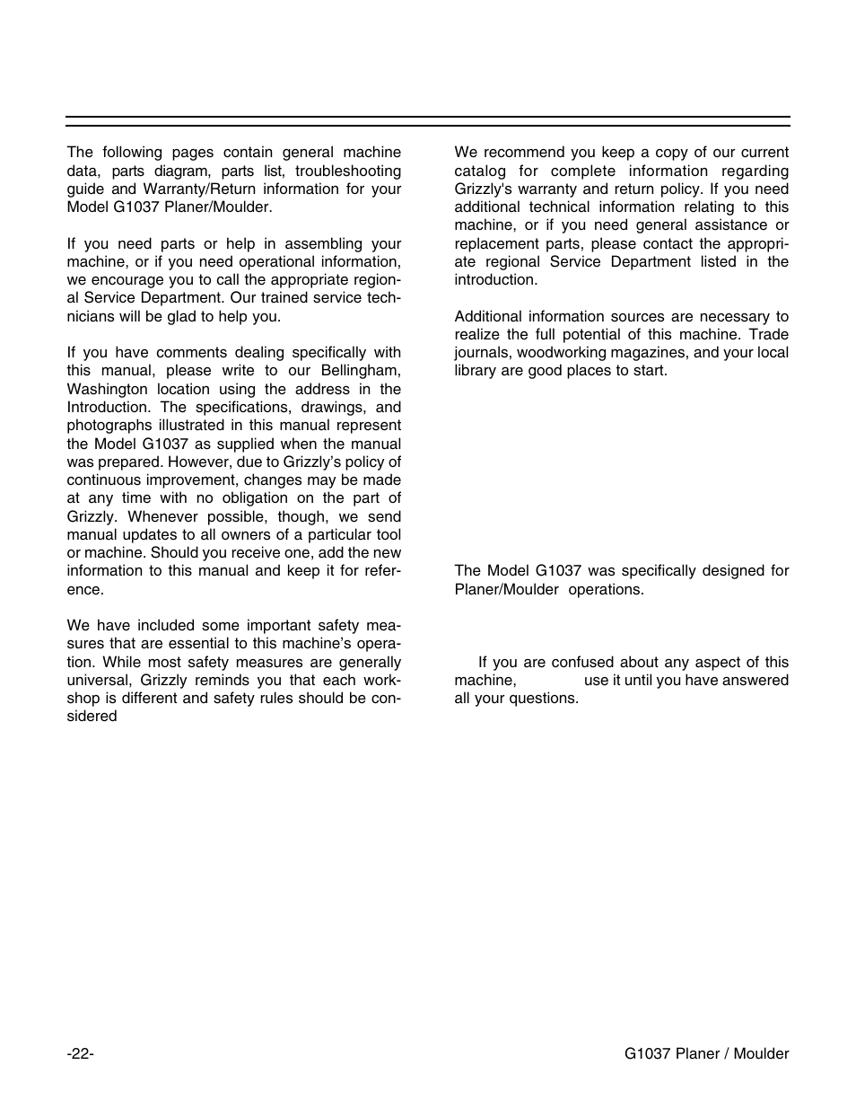 Grizzly G1037 User Manual | Page 24 / 36