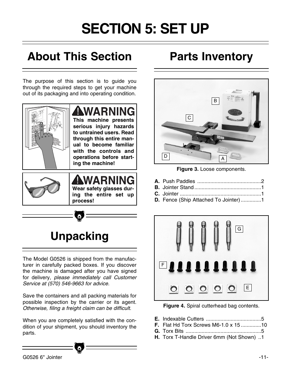 Grizzly G0526 User Manual | Page 13 / 52