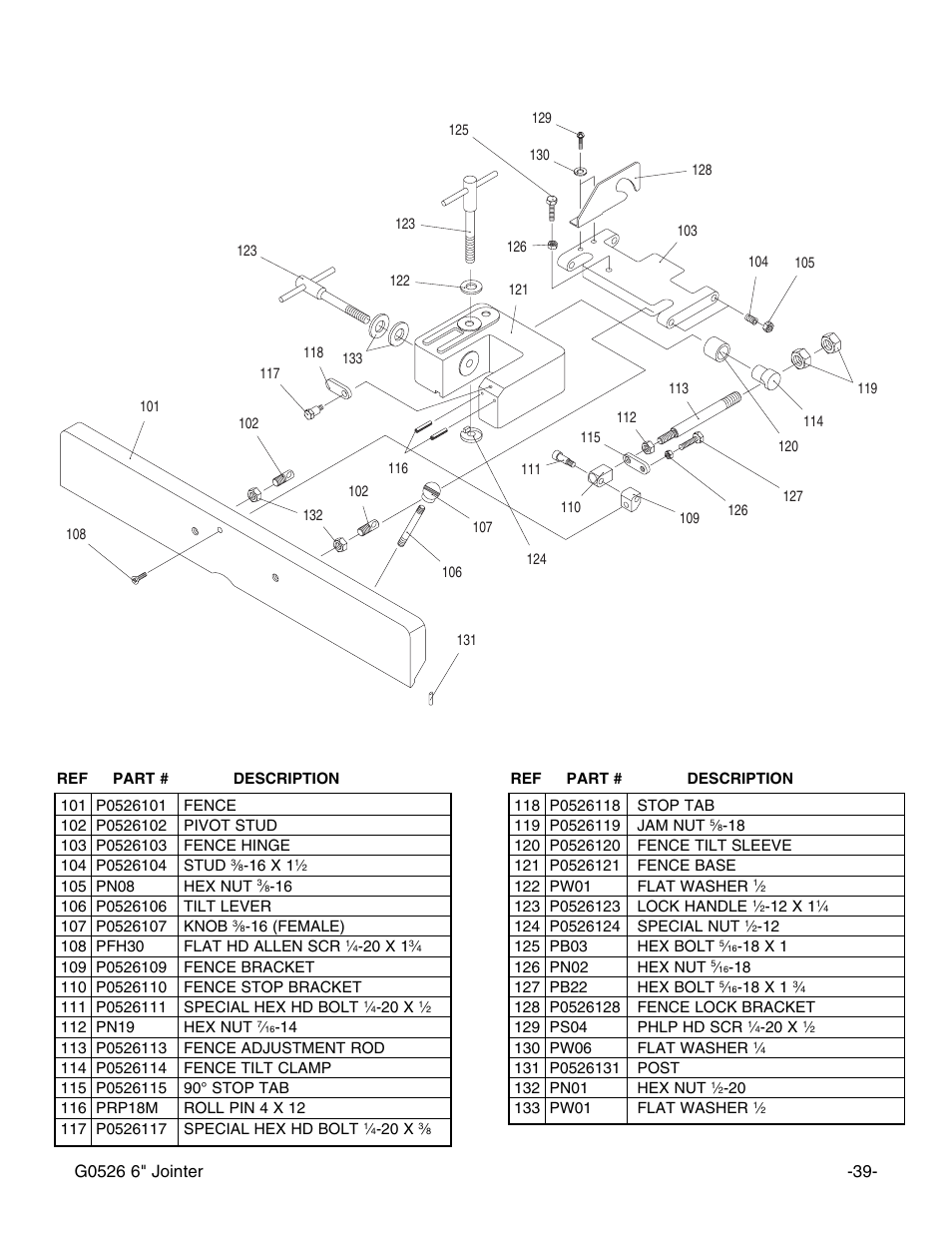 Grizzly G0526 User Manual | Page 41 / 52