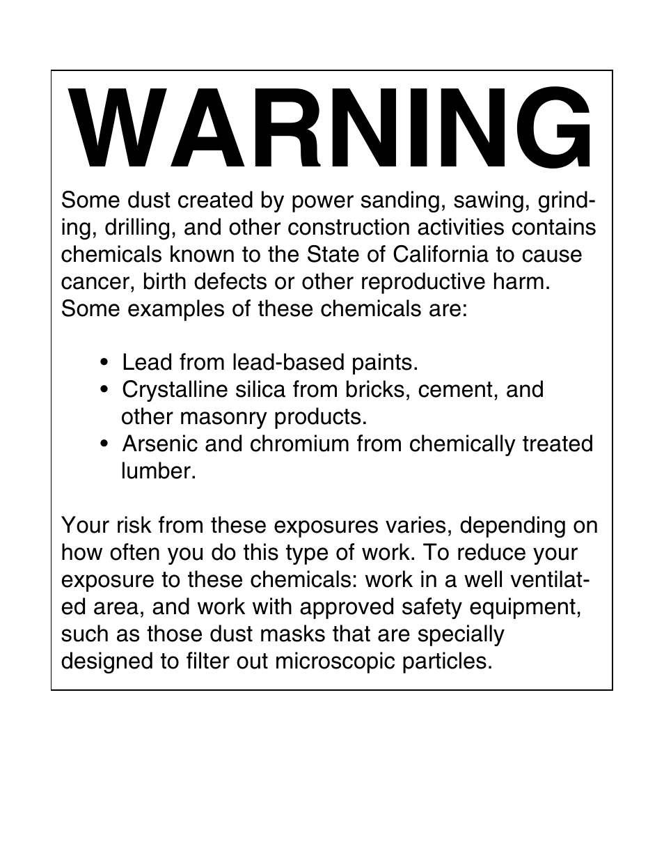 Warning | Grizzly G7297 User Manual | Page 2 / 27