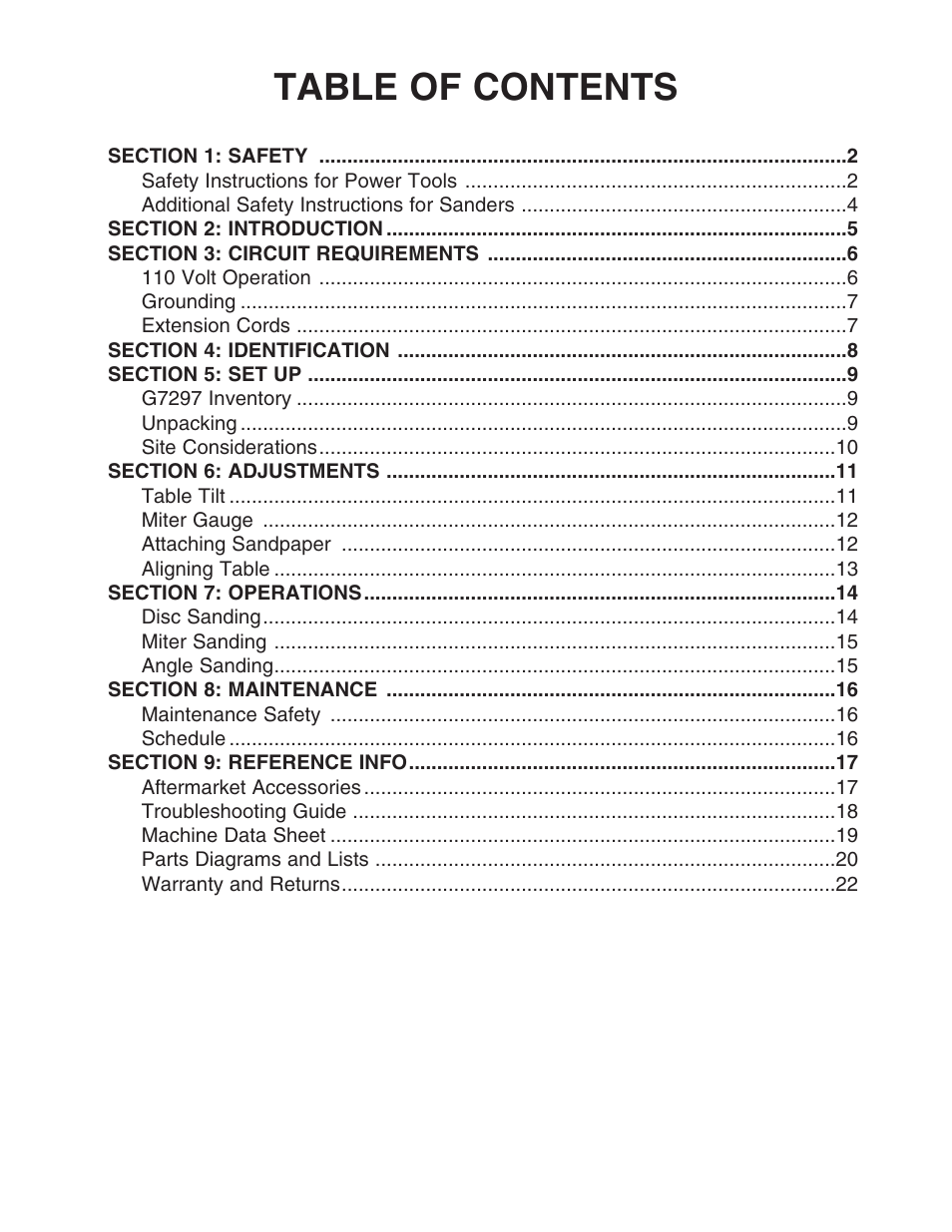Grizzly G7297 User Manual | Page 3 / 27