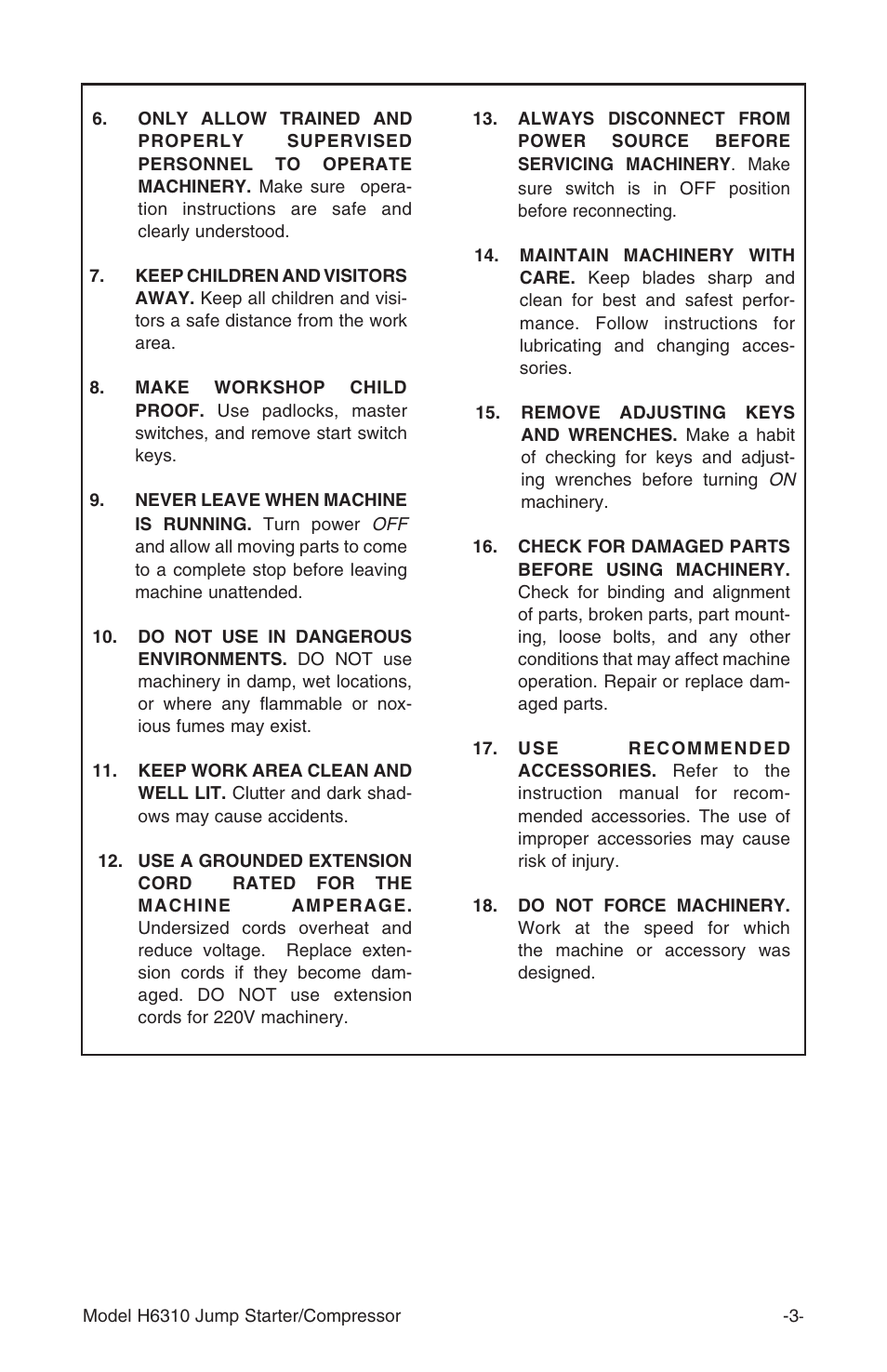 Grizzly H6310 User Manual | Page 5 / 16