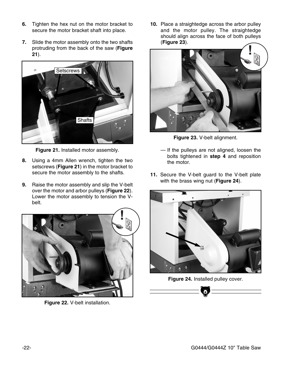Grizzly G0444 User Manual | Page 24 / 64