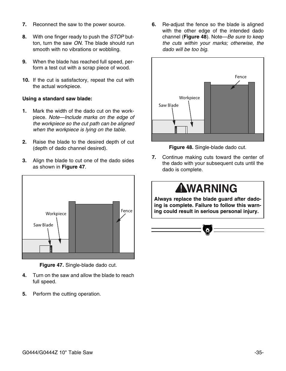 Grizzly G0444 User Manual | Page 37 / 64