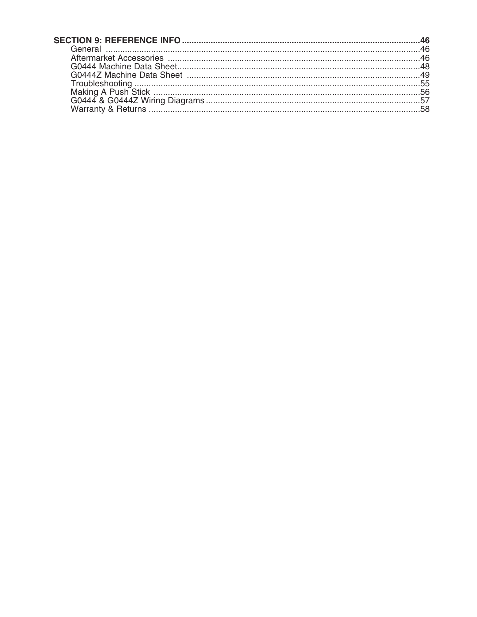 Grizzly G0444 User Manual | Page 4 / 64