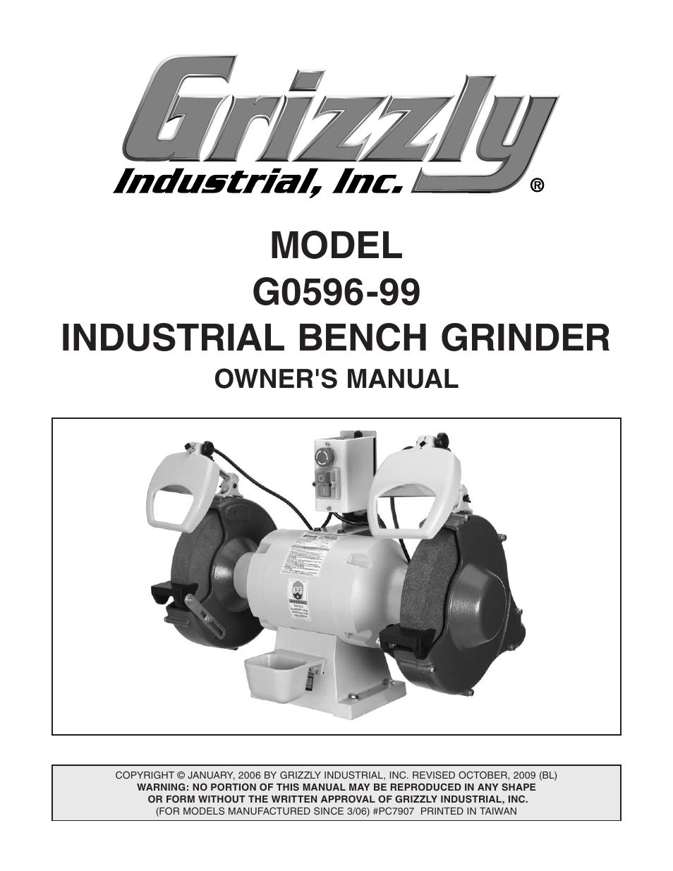 Grizzly G0596-99 User Manual | 32 pages