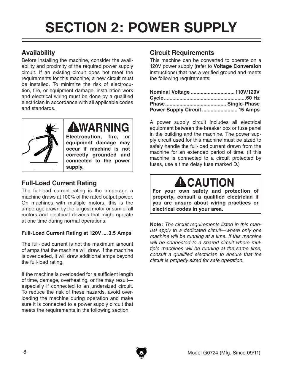 Grizzly Disc G0724 User Manual | Page 10 / 36