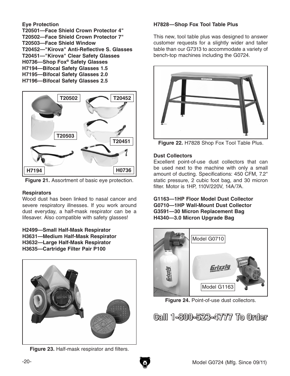 Grizzly Disc G0724 User Manual | Page 22 / 36