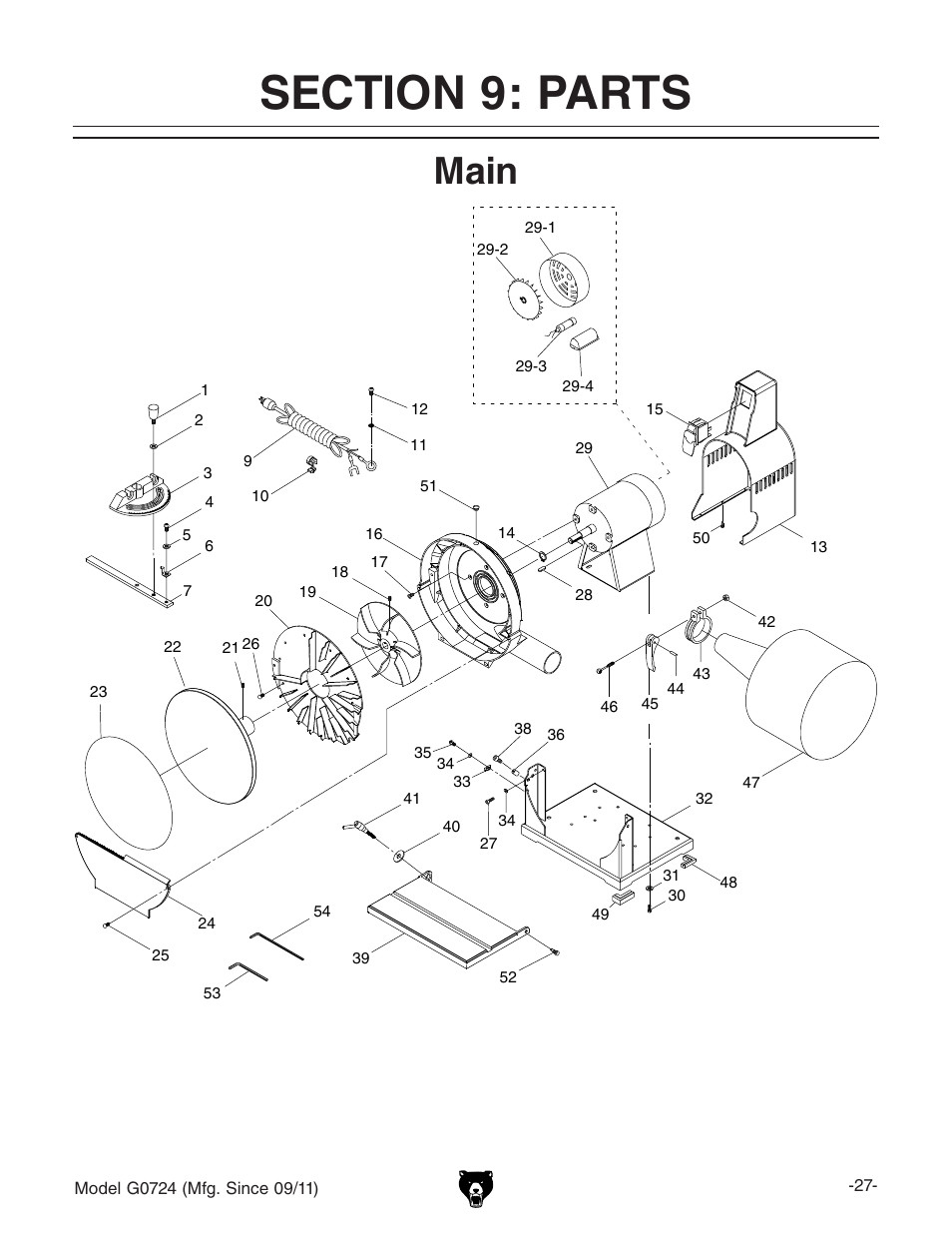 Main | Grizzly Disc G0724 User Manual | Page 29 / 36