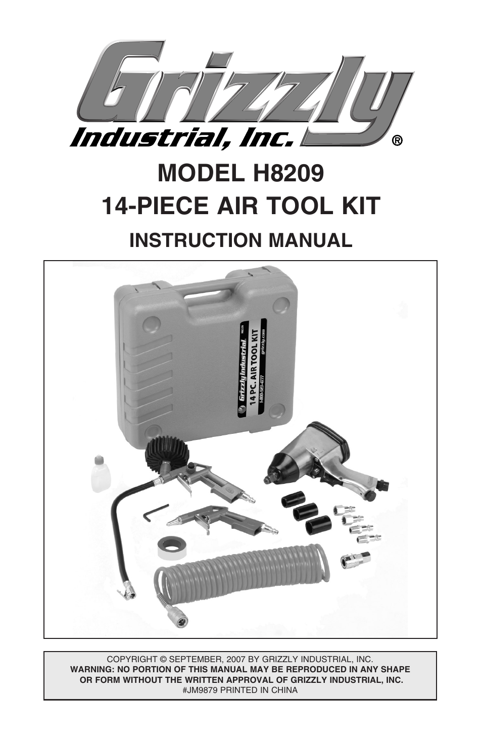 Grizzly H8209 User Manual | 8 pages