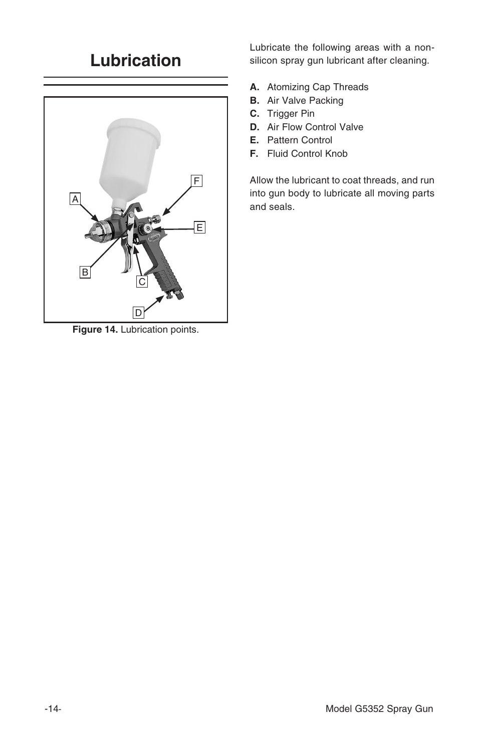 Lubrication | Grizzly G5352 User Manual | Page 14 / 20