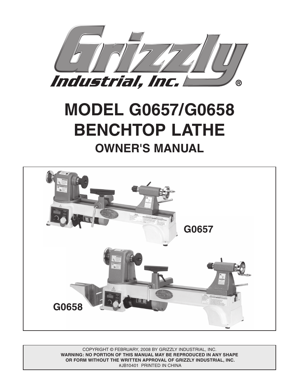 Grizzly G0657/G0658 User Manual | 48 pages