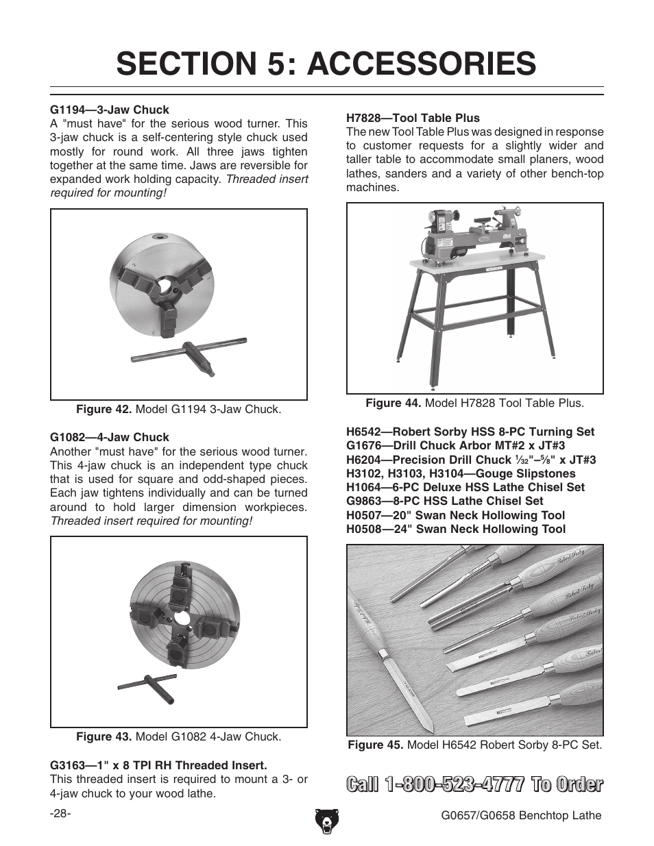 Grizzly G0657/G0658 User Manual | Page 30 / 48