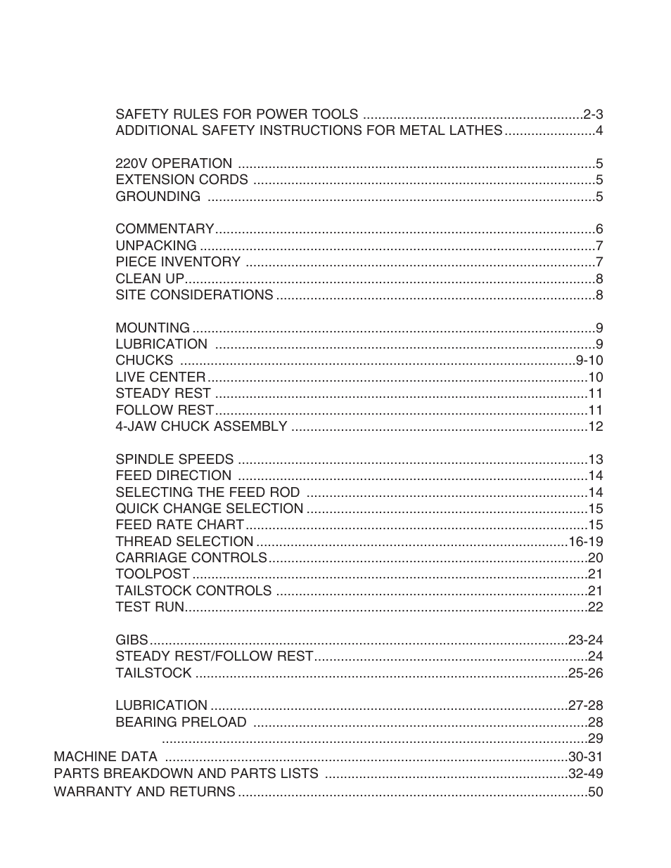 Grizzly G4002 User Manual | Page 3 / 54
