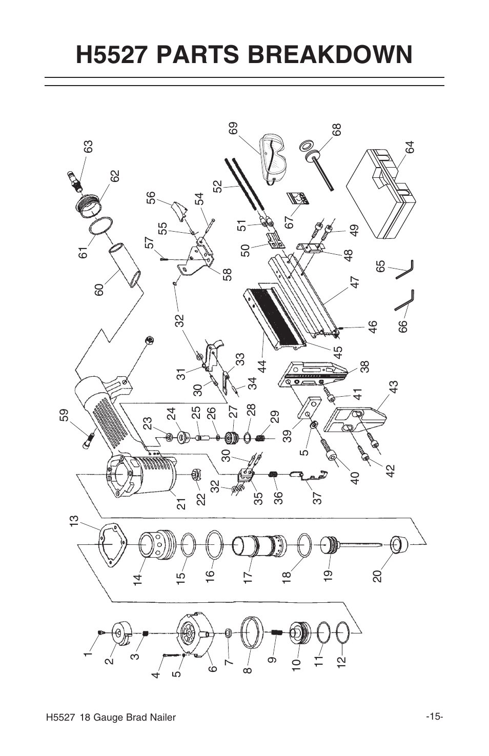 H5527 parts breakdown | Grizzly H5527 User Manual | Page 17 / 20