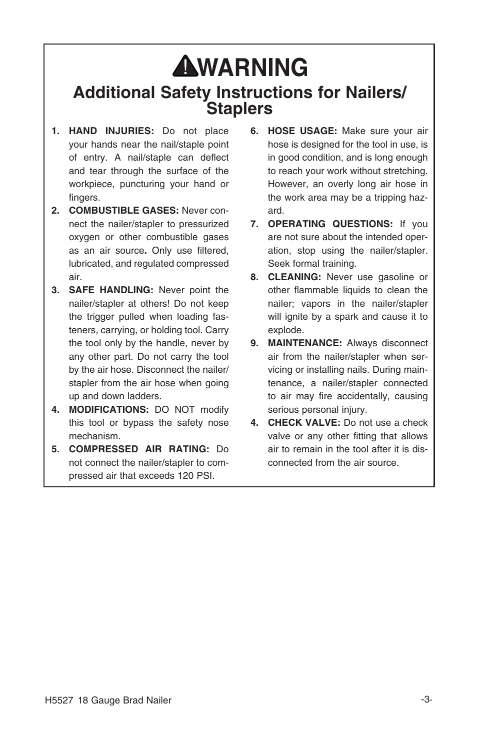 Grizzly H5527 User Manual | Page 5 / 20