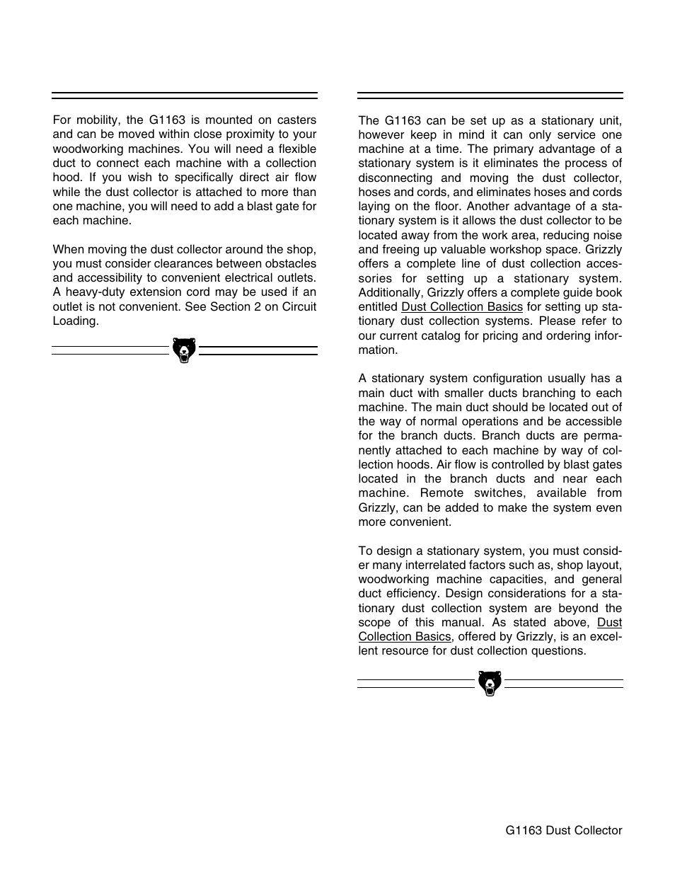 Stationary mobile | Grizzly G1163 User Manual | Page 14 / 22
