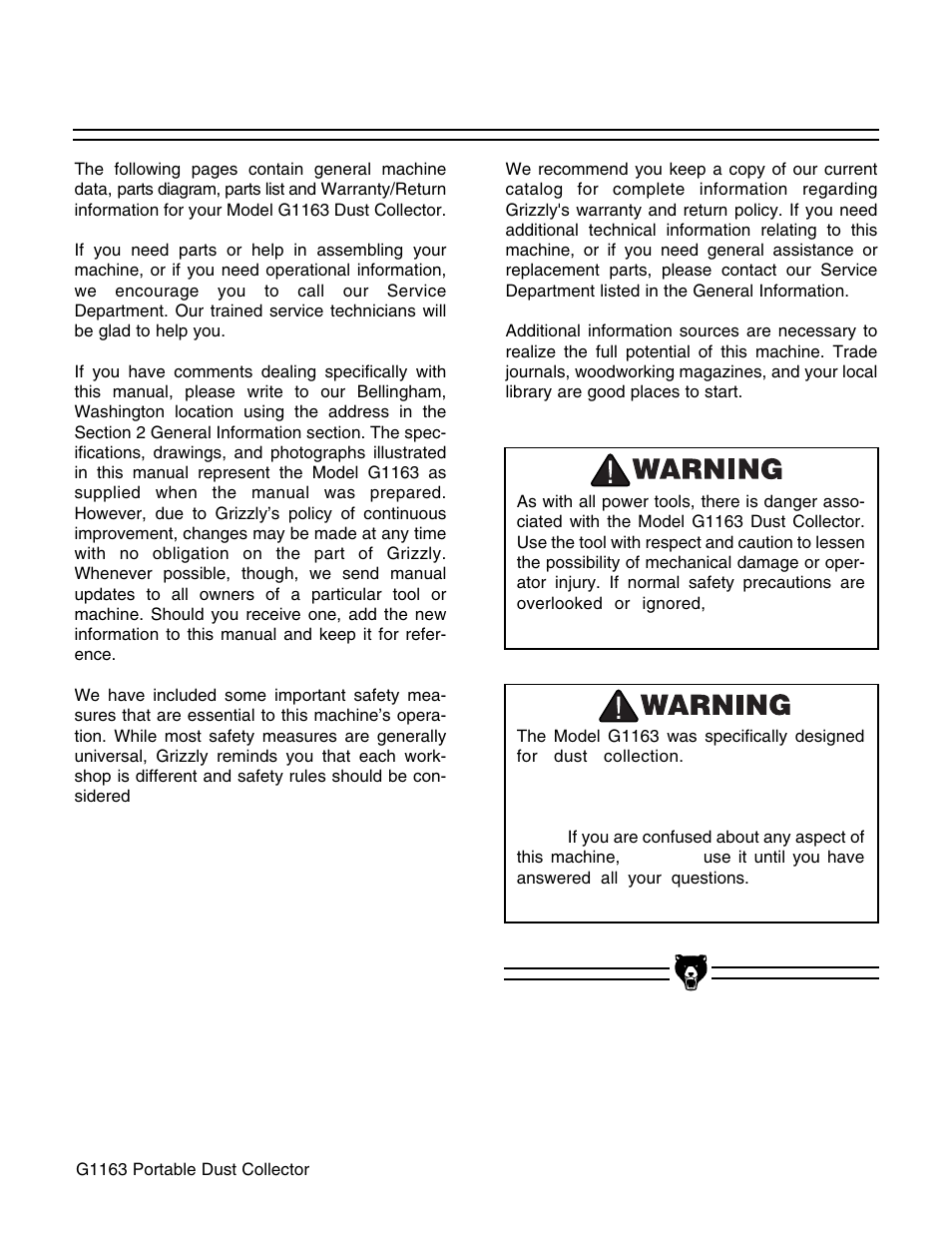 Grizzly G1163 User Manual | Page 17 / 22